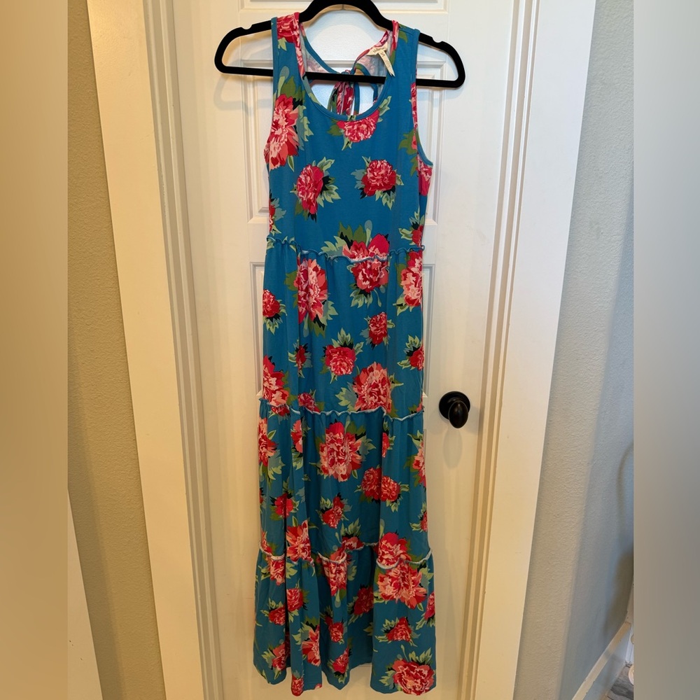 Matilda Jane Blue and Pink Floral Maxi Dress